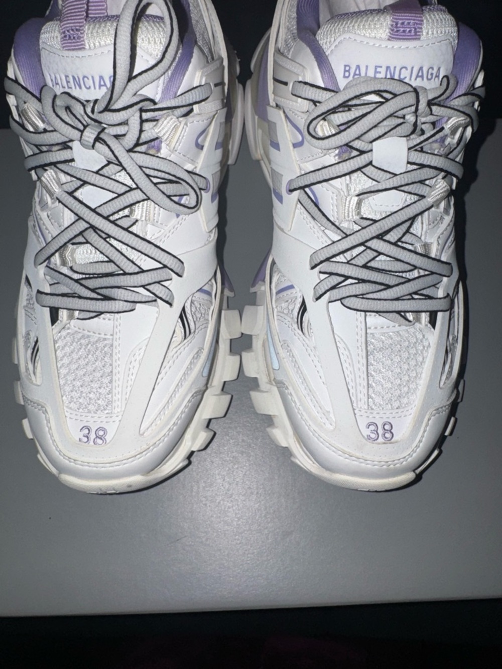 Balenciaga White and Lavender Women's Sneaker - Picture 3 of 7